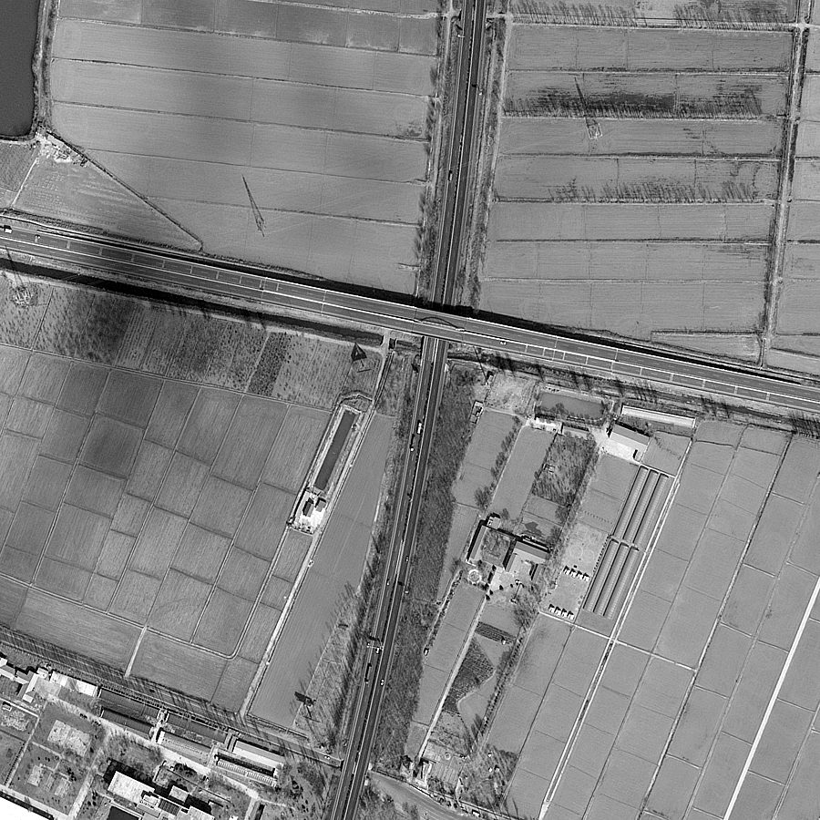 Road and rail corridor, panchromatic 0.5 m